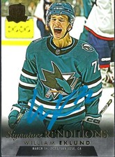 2022-23 The Cup Signature Renditions William Eklund San Jose Sharks Auto