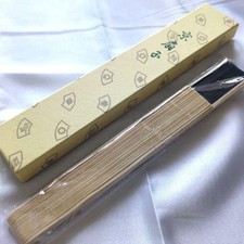  New and unused Kyoto folding fan made of bamboo, navy blue