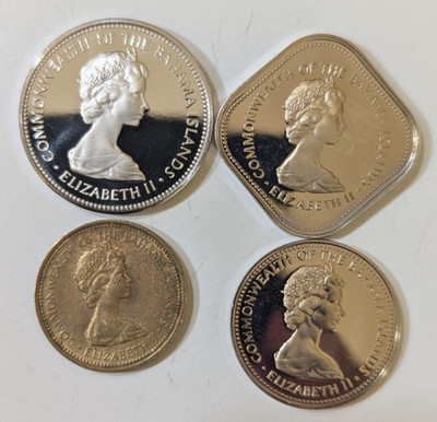 Bahamas-Lot of 4 Coins-1973-1, 5, 15 & 25 Cents