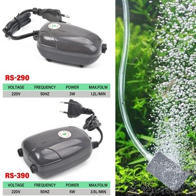 Sauerstoffpumpe Belüfter Teich Aquarium Oxygen Luftpumpe Membranpumpe +Schläuche