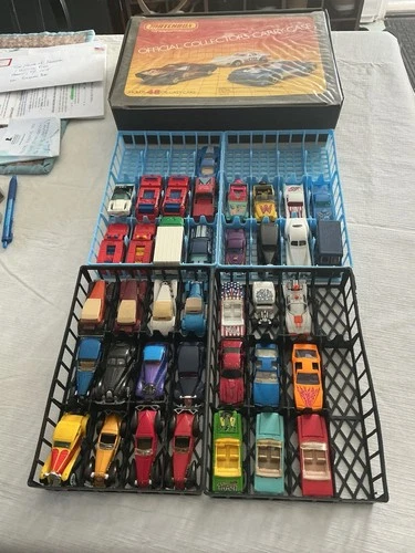 Hot Wheels & Matchbox Vintage Cars With Case Lot Cars & Trucks 42  Total Cars