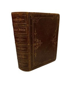 Beautiful Antique 1871 HOLY BIBLE Old And New Testaments American Bible Soc
