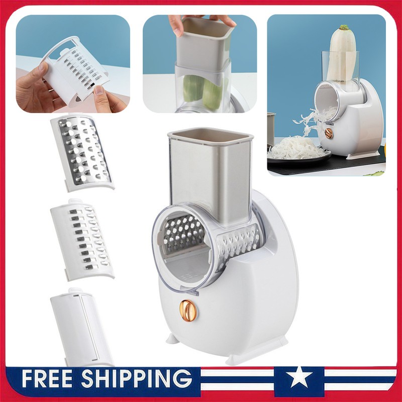 3 in1 Electric Cheese Grater Rotary Cheese Shredder Grater f