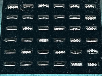 Vtg Retired Resale Lot Stella Dot Claudia Stackable Rings 36 NWOT All Sizes CZ