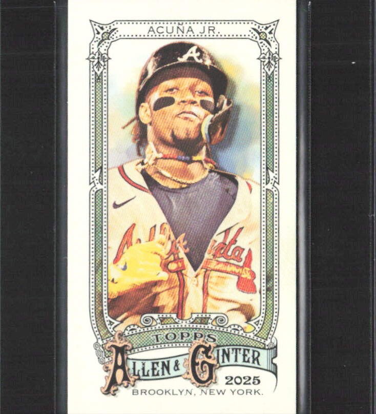 2025 Topps Allen & Ginter #374 Ronald Acuna Jr Rip Card Mini SP Braves