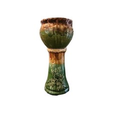 1940 RRP Robinson Ransbottom Roseville Dogwood Jardiniere Pedestal Pot Majolica