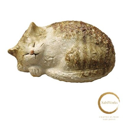 New Marui Seito Shigaraki Ware 40-4074 Hechimon Kosei Kiln Night-Cat Large