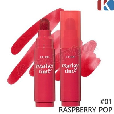 ETUDE Dear Darling Marker Tint 3.5g #01 Raspberry Pop Moist &Light Tint K-Beauty