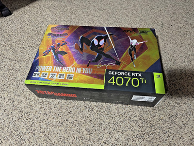 ZOTAC Gaming GeForce RTX 4070 Ti AMP AIRO Spider-Man - OPEN BOX - GPU Brand New