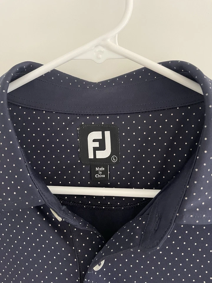 Camisa polo de golf Bandon Dunes Sheep Ranch FootJoy - grande para hombre - azul marino - nueva sin etiquetas Foto 3 de 4