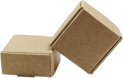 20 Pack Mini Kraft Gift Boxes 1.45 Inch Square Cardboard Jewelry Favor Box Set 2