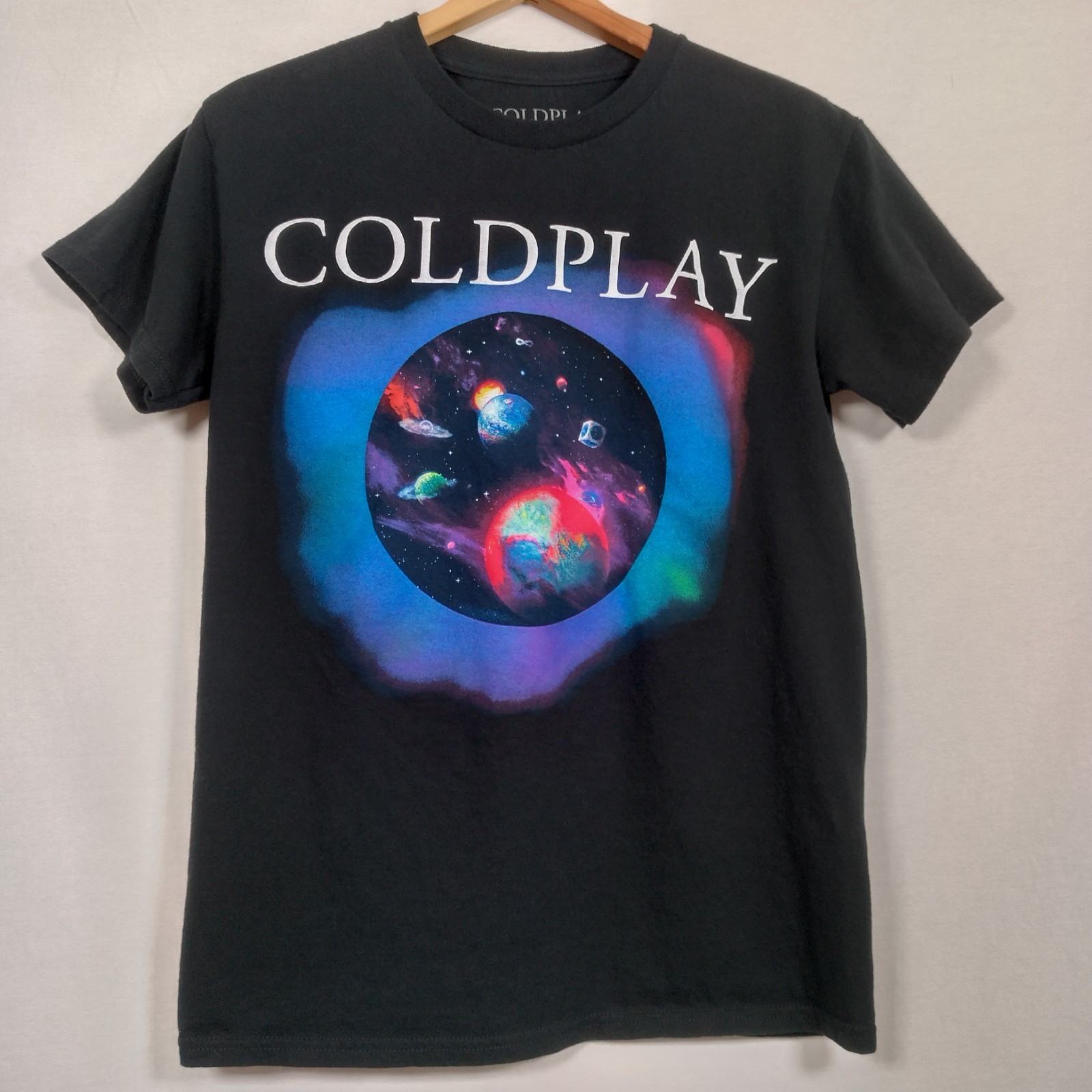Coldplay Music Of The Spheres Tour Shirt Men Small Band T Planets Cosmos Stars