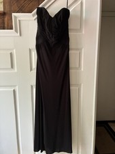 Women's RIMINI long strapless ruched dress black size 10