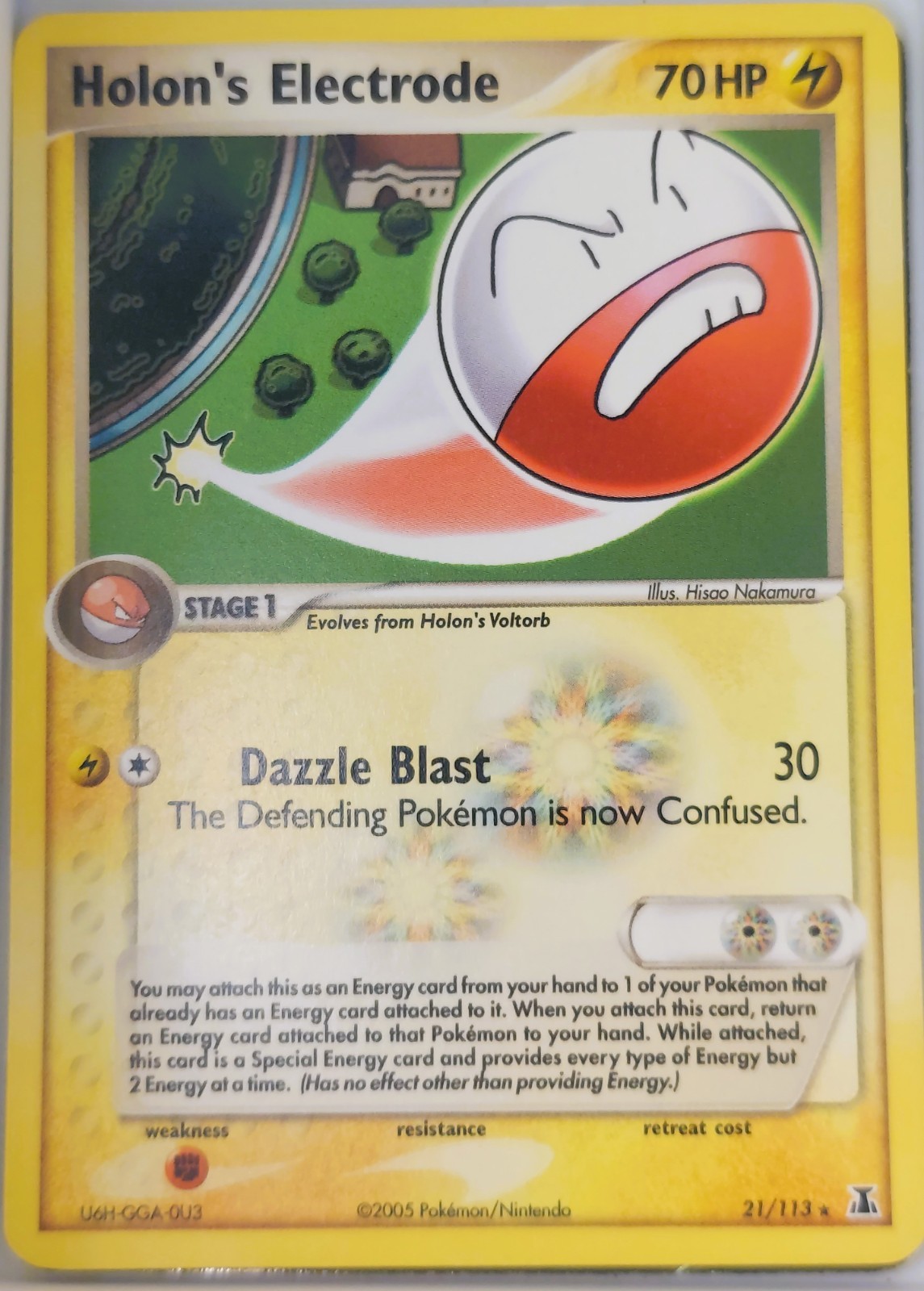 Pokemon Holon's Electrode #21 Card Game TCG CCG Nintendo