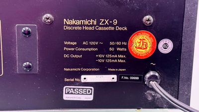 Nakamichi ZX-9 Discrete 3 Head Flagship Cassette Deck with Bias