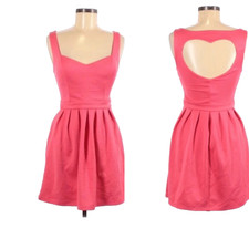 NWOT CANDIE’S Pink Heart Cut-Out DRESS Size Small