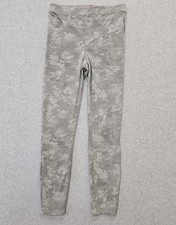 Spanx Jean-ish Leggings Women's Sz M Gray Camo Mid-Rise Pull On