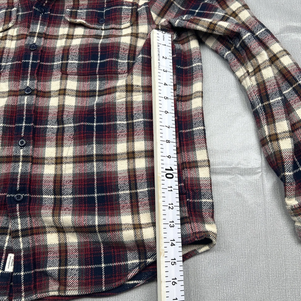 American Eagle Plaid Sherpa Lined Hooded Flannel Shirt Jacket Men’s L - Image 4 of 4