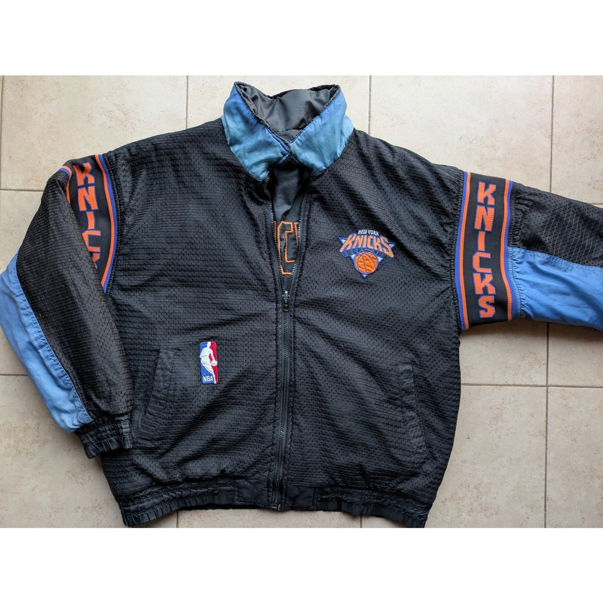 New York Knicks 90s PRO Player puffer Reversible jacket L black