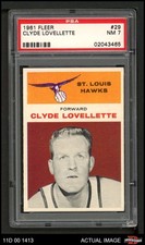 1961 Fleer #29 Clyde Lovellette Hawks HOF Kansas  PSA 7 - NM