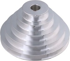 20mm Bore 54mm-150mm Outter Dia Aluminum 5 Slot A Type V-Shaped Pulley 5 Step