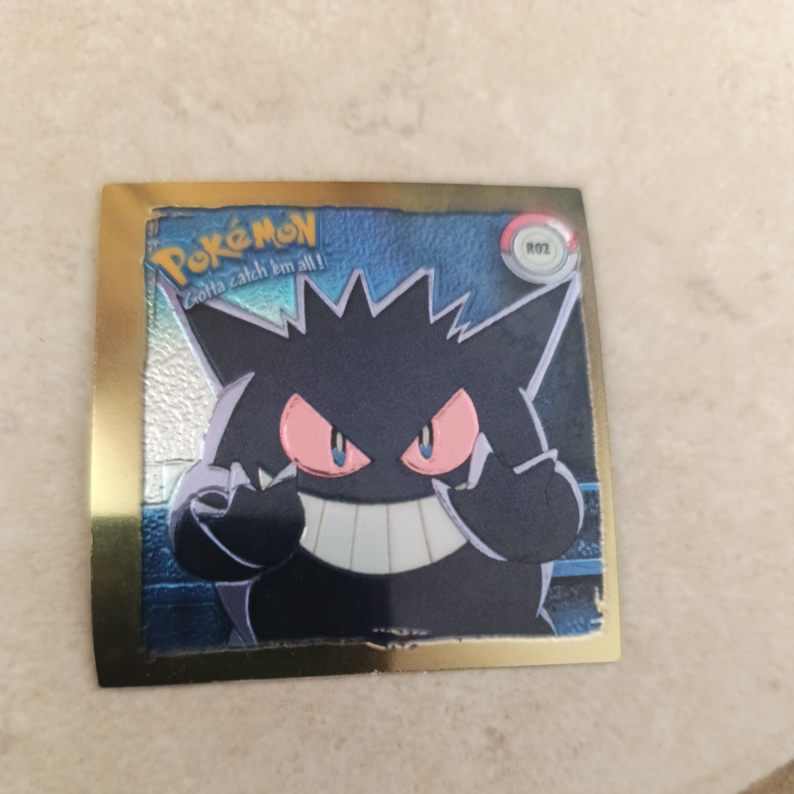 Gengar R02 Gold Bordered Holo Artbox Series 1 1999 Pokémon Card Sticker  