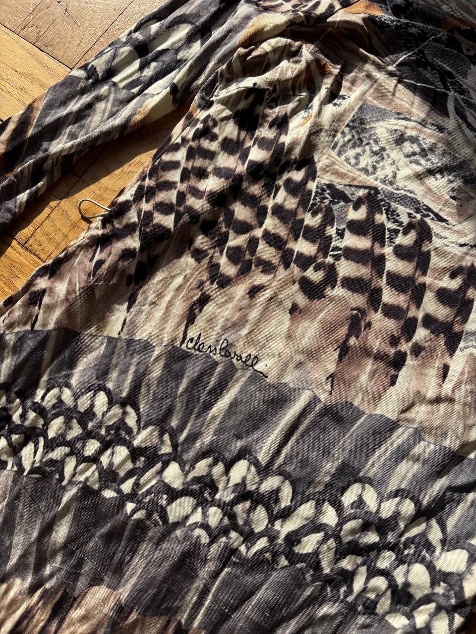 Roberto Cavalli Class women dress viscose printed vintage RARE size Medium image 5