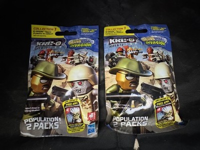 KRE-O CityVille Invasion Population 2 Packs Series 1 Lot of 2 Packets Id Codes