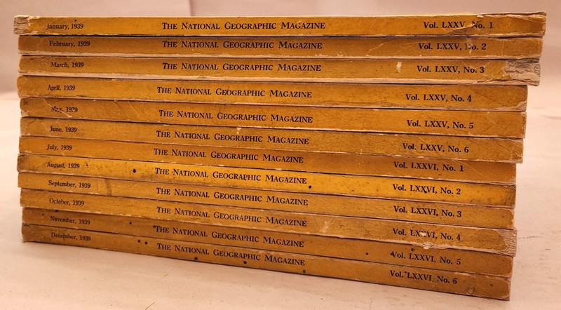 1939 Vintage National Geographic Magazine - 12 Monthly Issues COMPLETE YEAR