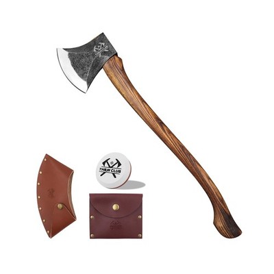 32.4 Inch Professional Wood Splitting Axe, Wood Chopping Axe with Hickory Woo...