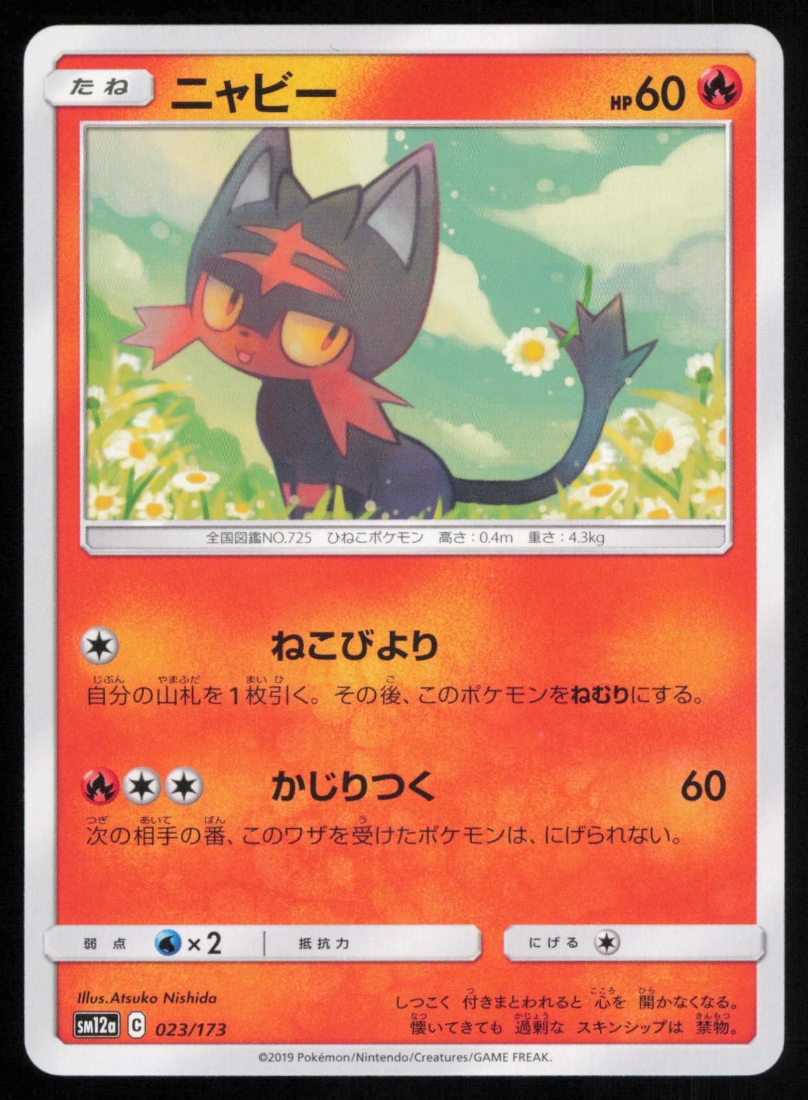 Litten 023/173 Tag All Stars Pokemon Japanese NM