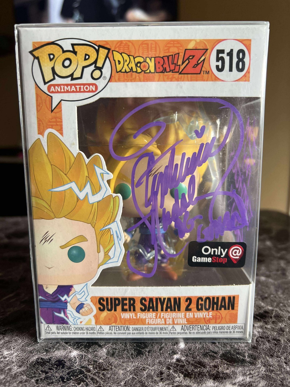 DBZ Funko Pop 518 - Super Saiyan 2 Gohan Firmado con Cita - Stephanie Nadonly JSA