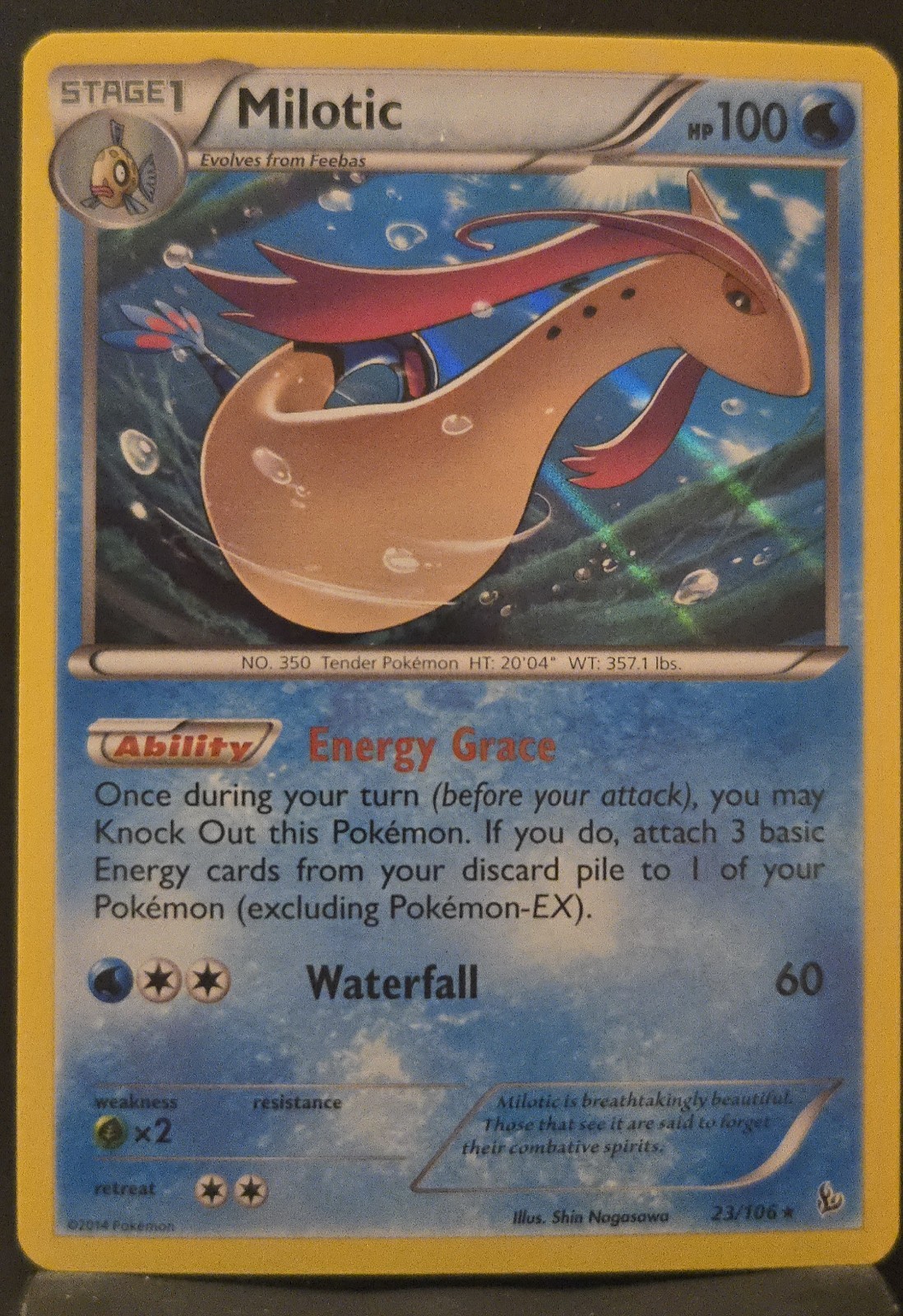 Milotic Holo Rare 23/106 - Pokemon TCG Flashfire - Lighty Played