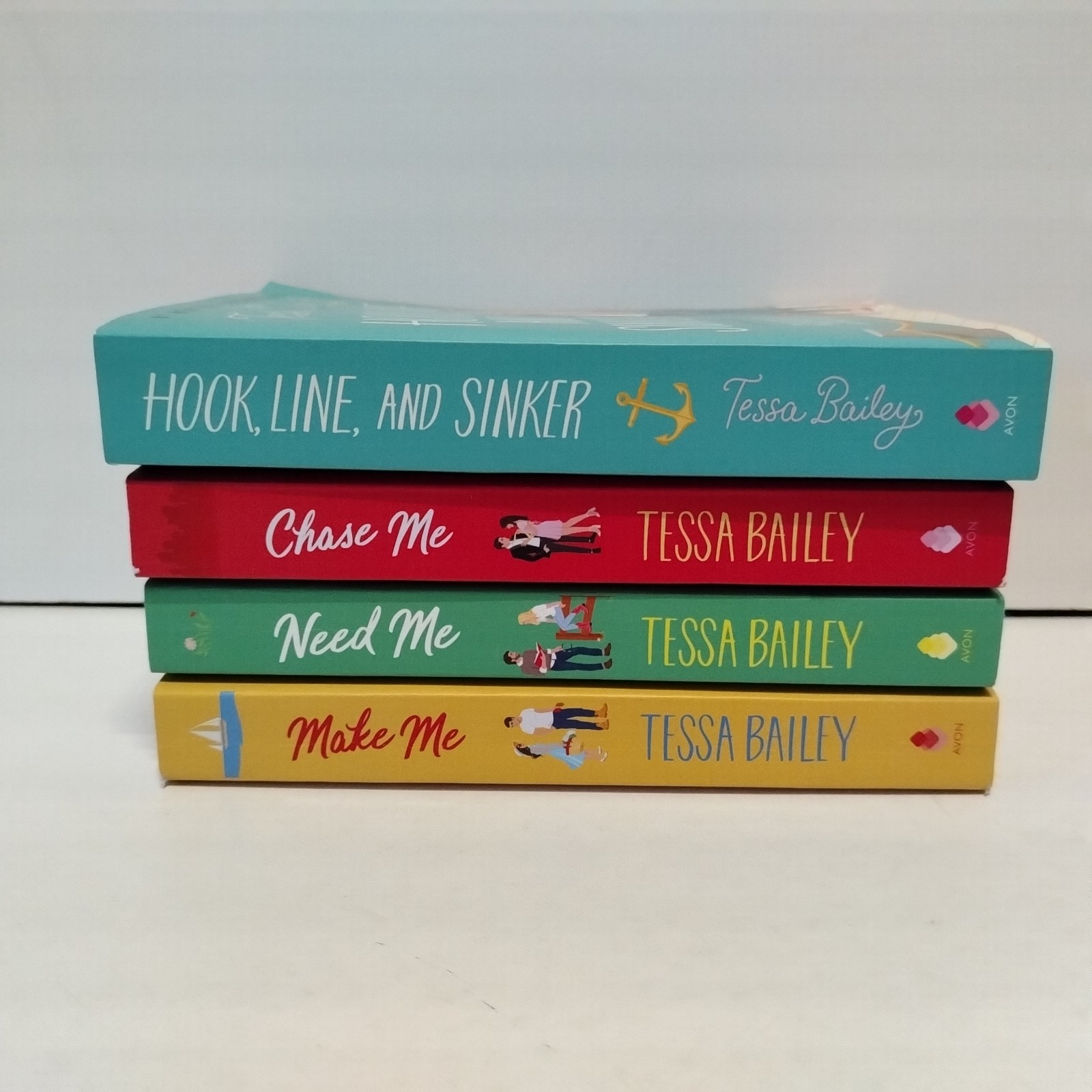 Broke and Beautiful Series & Hook Line By Tessa Bailey Paperback Books Bundle