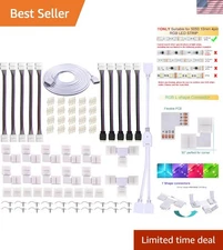 Comprehensive 4 Pin RGB LED Connector Kit for Seamless DIY Lighting Solutions