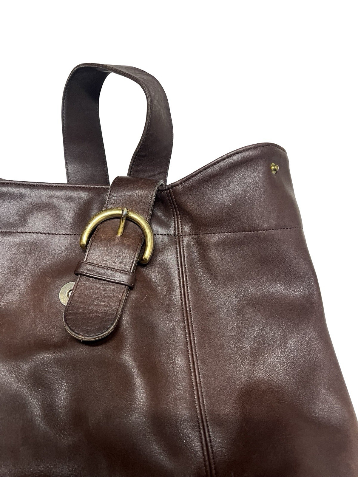 Vintage 90s Coach 4160 Dark Brown Leather 'Soho Sling… - Gem