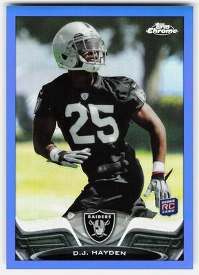 2013 Topps Chrome Blue Refractors D.J. Hayden Rookie #16 Raiders RC,/199