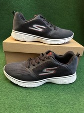 Skechers GOwalk 4 Black Trainers Size UK 9 Sport Shoes Laced 