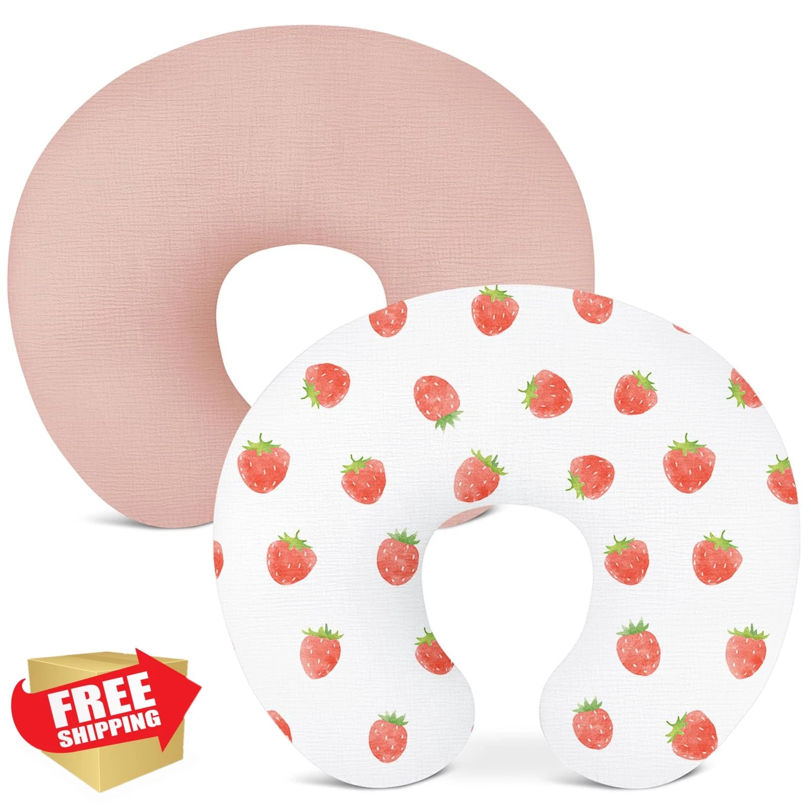 Wimist Nursing Pillow Cover Strawberry Pale Pink 2pk
Opens in a new window or tab