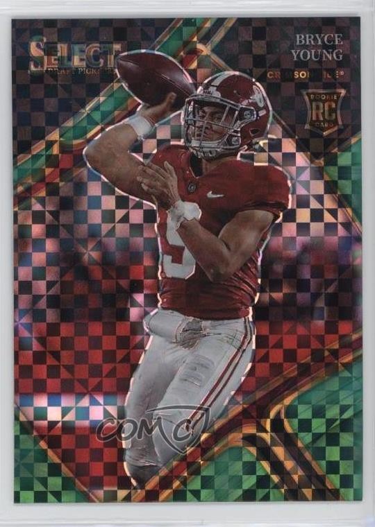 2023 Select Draft Picks Field Level Green Squares Prizm Bryce Young Rookie RC