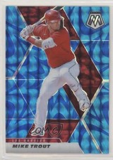 2021 Panini Mosaic Reactive Blue Mosaic Prizm Mike Trout #103 9h3