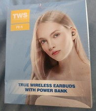TWS F9-5 True Black Wireless Earbuds With Power Bank-NEW Sealed Box