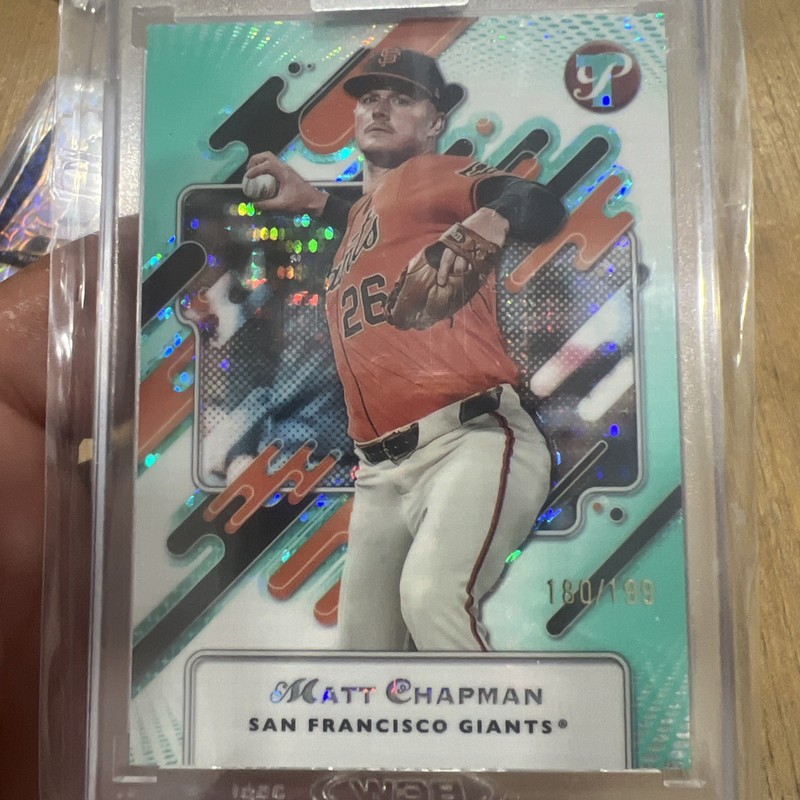 2025 Topps Pristine MATT CHAPMAN /199 AQUA REFRACTOR Giants #236