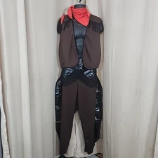 Costume Cowboy Adult Rodeo Outfit Country Pants, Vest, Scarf Forum Novelties NEW