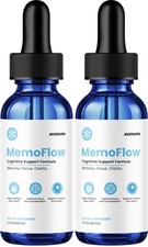 (2 Pack) MemoFlow Liquid Drops – Advanced Formula Drops Brain, Focus Memory