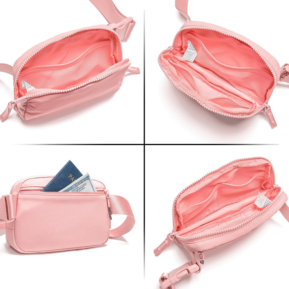 Belt Bag for Women Two-Way Zipper Cross Body Fanny Pack Fashion Waist Packs Ever