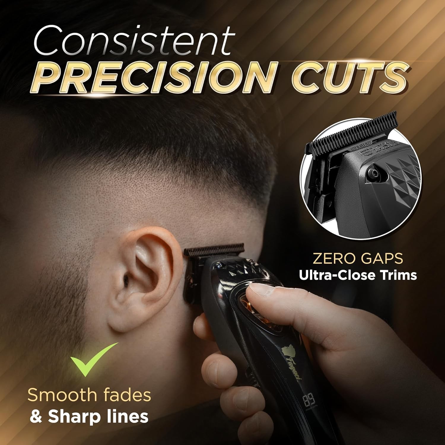 Zero Gap Trimmer for Men, High Torque Motor, DLC Blades