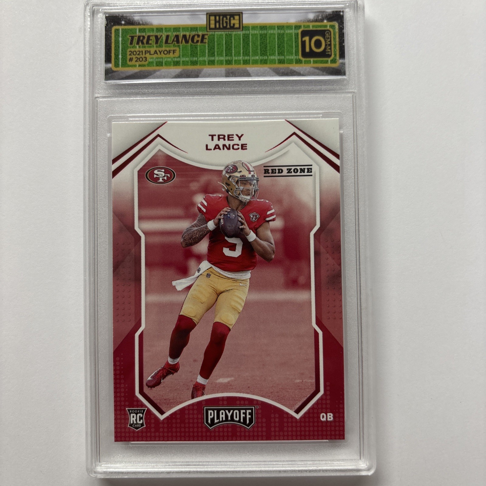 2021 Playoff Trey Lance #203 HGC Gold Label 10 (fb1)