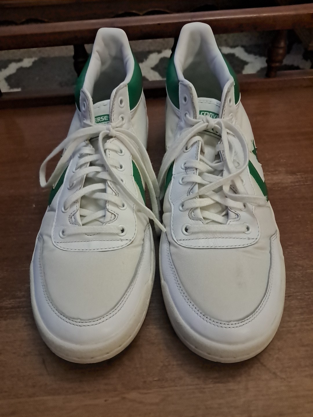 Converse Fastbreak Pro Mid White Green Sneakers Shoes Men Sz 11