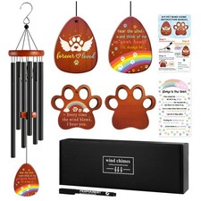 Dog Memorial Gifts Wind Chimes, Pet Memorial Sympathy Gifts for Dogs, Wind Ch...
